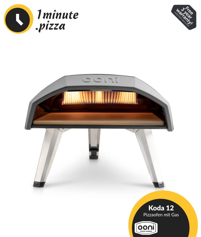 Ooni Koda 12 Gas Pizzaofen | 500 °C Backofen | Perfekte Steinofen Pizza in 1 Minute