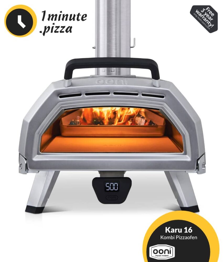 Ooni Karu 16 Pizzaofen Holz & Gas 500 °C Super Ofen